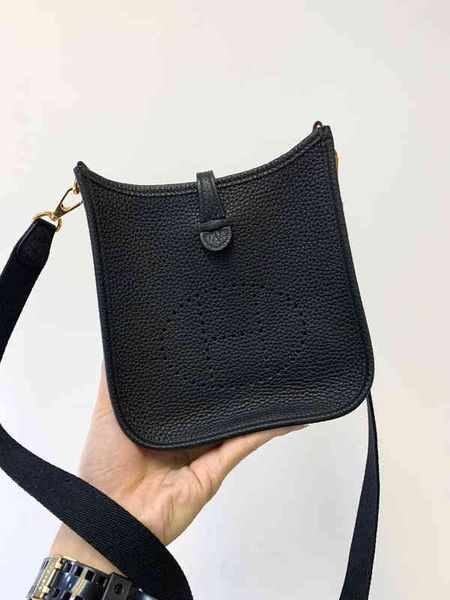 

luxury brand designer herms bags and handbags 2022 new h family evelin mini perforated bucket manual wax line fashion single shoulder messen