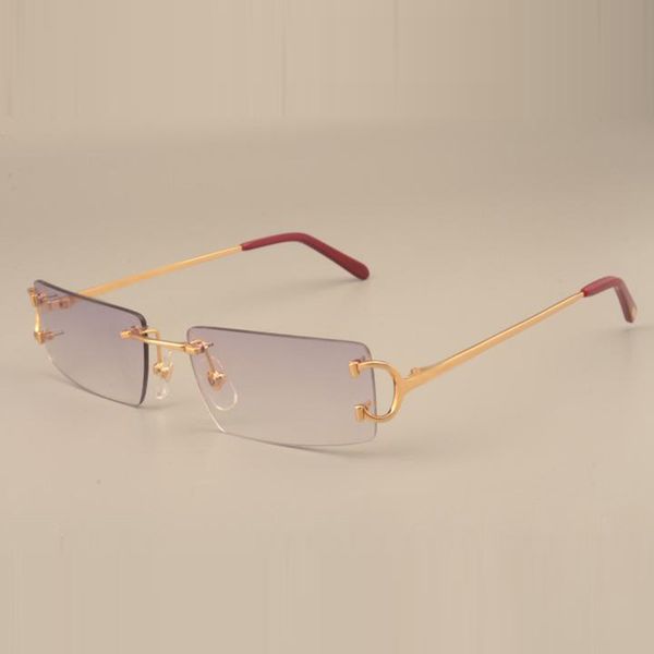 

plain sunglasses 4193827 with small rectangle lenses and metal big c arms, White;black