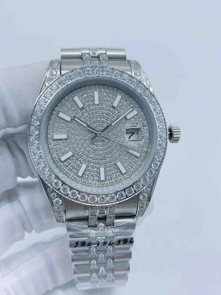 Relógios de luxo para homens de diamante completo Jubileu Mecânico 2813 MOVEM HOM