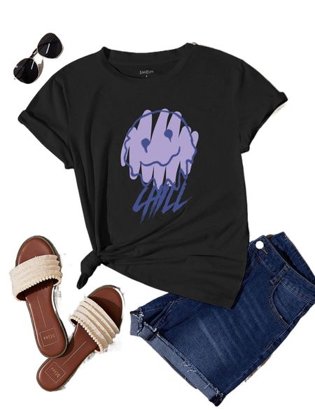 

letter & expression print tee b2o9#, White