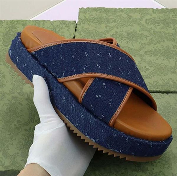 

italy designer platform slide sandals luxury fashion brand women sandal classic slippers men slipper size 35-45, Black