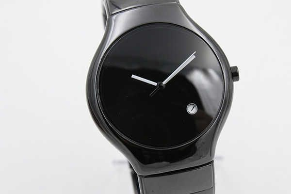 

shipping full high quaity limited mens watch black ceramic round tichy date ceramic pear dial mens fashion gents watches, Slivery;brown