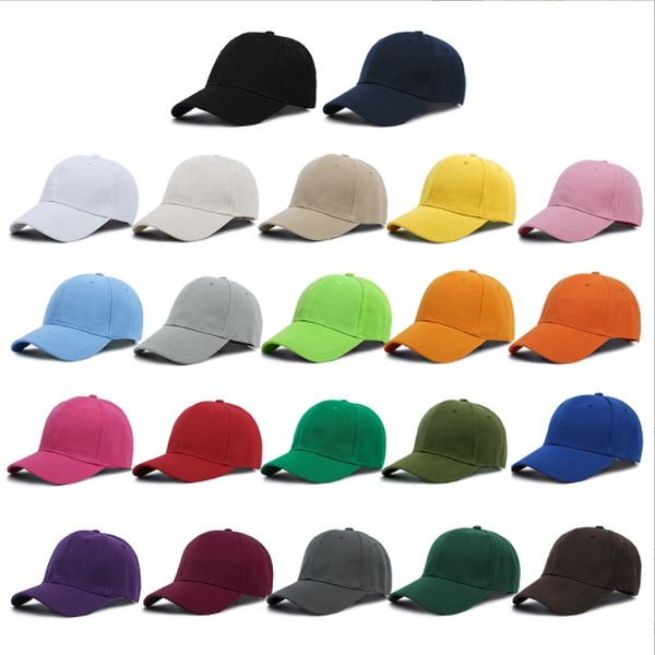 Großhandel Schwarze Kappe Einfarbige Baseballkappen Hysteresenkappen Casquette-Hüte Taillierter, lässiger Hip-Hop-Vati-Hut für Männer Frauen Unisex