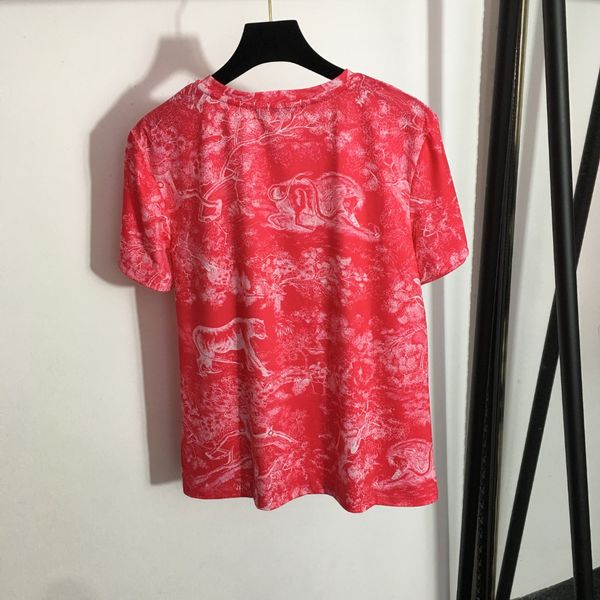 

new forest animal print fashion short sleeve t-shirt women's t-shirt, White