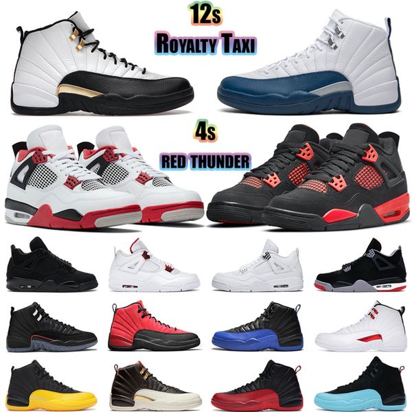 

jordons 2021 men women basketball shoes jumpman 4 4s red thunder white oreo black cat pure money 12s royalty taxi utility grind reverse flu