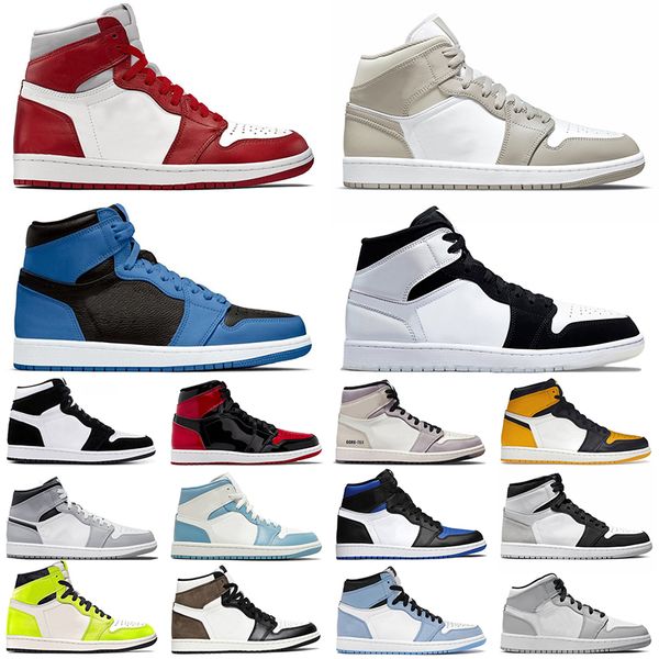 

newstalgia 1 1s basketball shoes mid university blue jumpman women light smoke grey men sneakers stage haze sports dark marina blue trainers