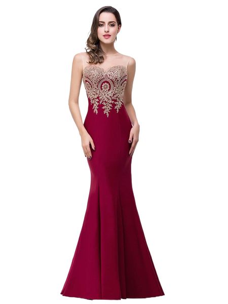 

babyonline d.r.e.s.s. embroidery appliques mesh panel prom dress w8a5#, Black;gray