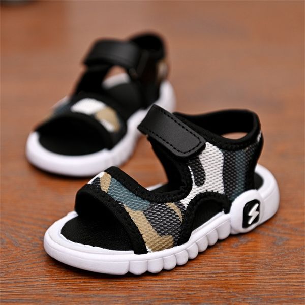 

boys sandals summer kids shoes fashion light soft flats toddler baby girls sandals infant casual beach children shoes outdoor 220609, Black;grey