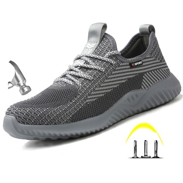 

new plus size mens outdoor steel toe anti smashing safety shoes men comfortable puncture proof work shoes boots 210315, Black;brown