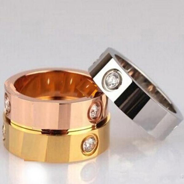 

ring for designer women men zirconia engagement titanium steel wedding rings jewelry gifts fashion accessories no box, Silver