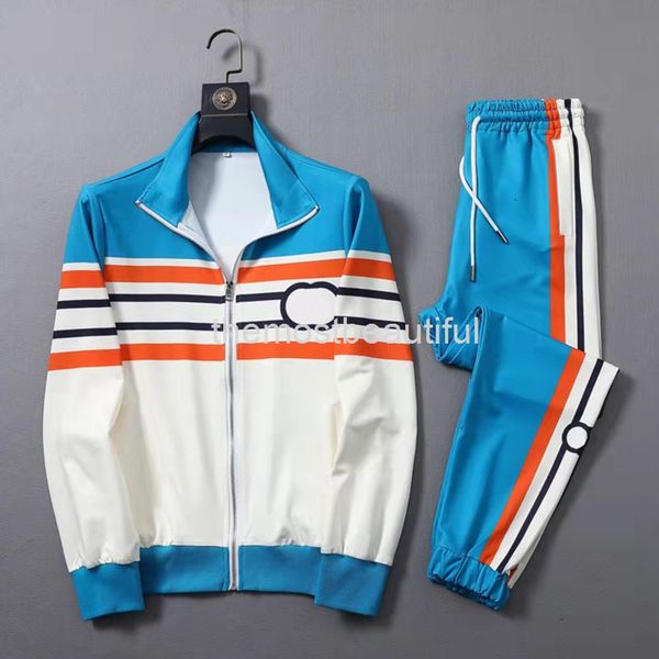 

men's tracksuits spring roman cotton leisure sports suit men's fashion two piece set large, Gray