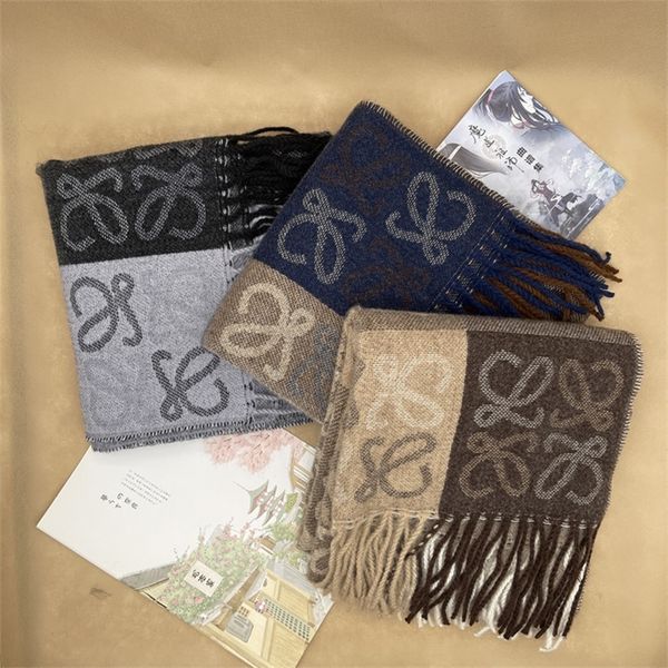

62% off 2022 autumn and winter new scarves net red imitation cashmere plaid scarf women's shawl versatile warm tassel bib full set stan, Blue;gray