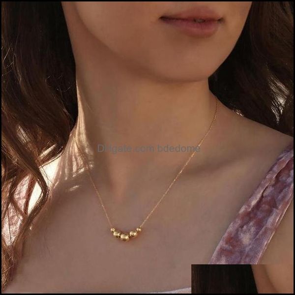 

pendant necklaces pendants jewelry classic bead necklace women handmade temperament thin link chain for dhrdl, Silver