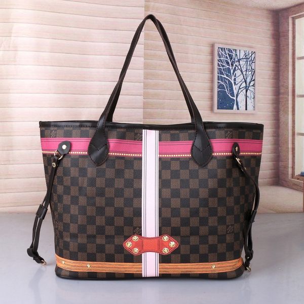 

women casual tote bag handbags famous classic bags ladies handbag large capacity pu leather shoulder clutch bag wallet 2pcs