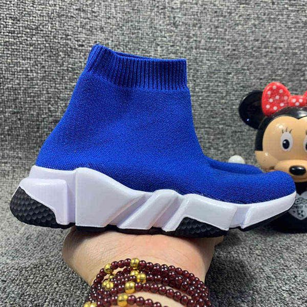 

2020 kids fashion luxury paris boys gilrs speed trainer sock shoes triple black white red oreo stretch-knit designer toddler sneakers