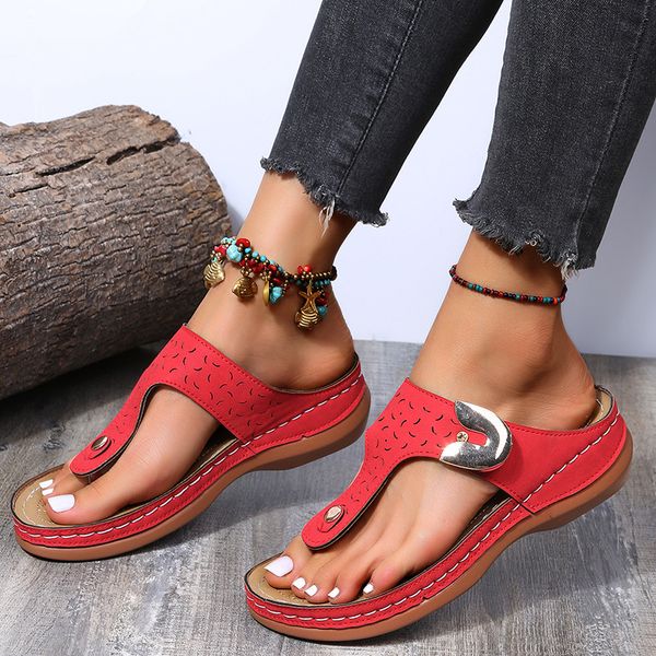 

plateforme sandales summer women&#39s sandals wedge slippers flip flops beach sandals outdoor platform slippers 2022 new fashio, Black