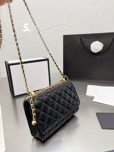 

designers shoulder bag luxury tote purse handbag message bags cluth brand classic genuine leather crossbody woc original box gold chain mini