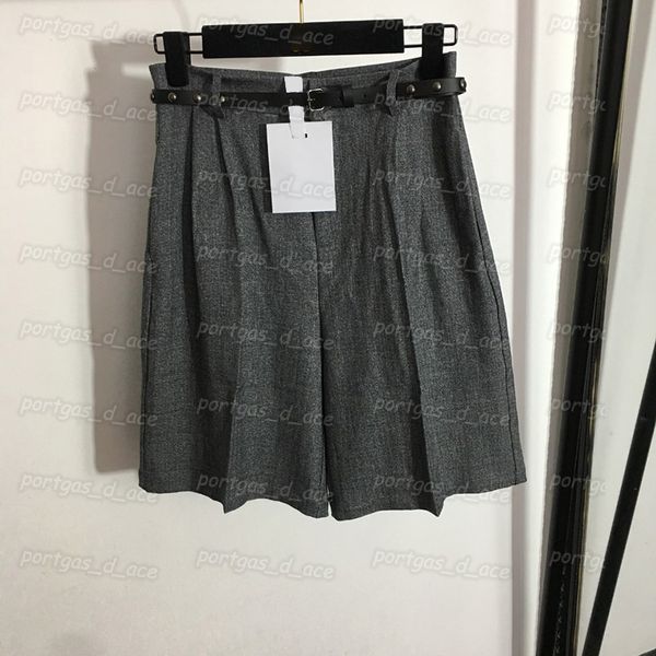 

luxury womens suit shorts designer knee length pants casual street style shorts with belt, White;black