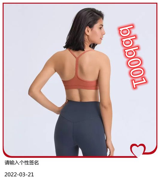 

2020 y-type lengthen verison padded gym workout bras lu-127 women naked-feel fabric plain sport yoga bras fitness crop, White;red