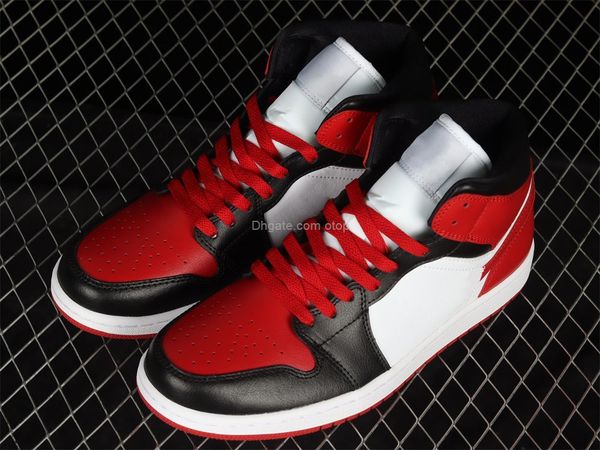 

basketball shoes 1 mid alternate bred toe bq6472-079 womens mens size us 4-10 36-44