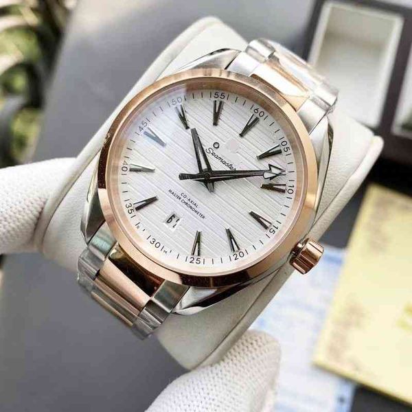 

watches wrist luxury designer omg24 luxury men's brand brand fashion leather strap mechanical men 316 steel strip, Slivery;golden