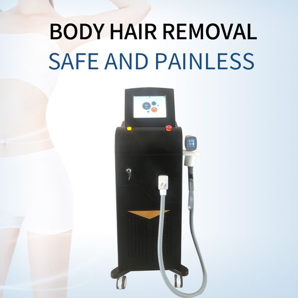 

new arrival diode laser 3 wavelength 755/808/1064 hair removal machine, Black