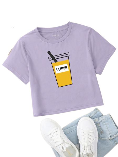

letter & beverage print tee q45w#, White