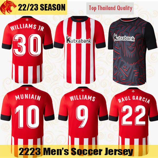 

22 23 bilbao soccer jerseys berenguer 2022 2023 muniain williams football shirt raul garcia villalibre sancet yuri b. jersey, Black;yellow