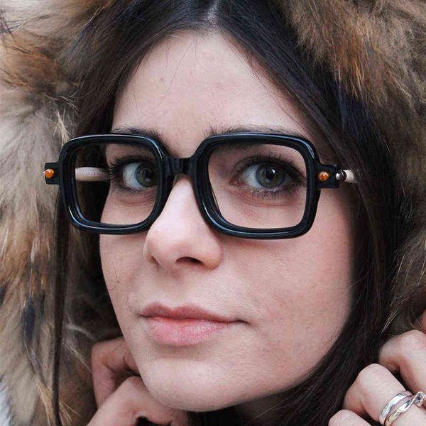 

sunglasses ins square black glasses frame women trendy brand anti-blue light transparent eyeglasses female vintage eyewear 220321, White;black