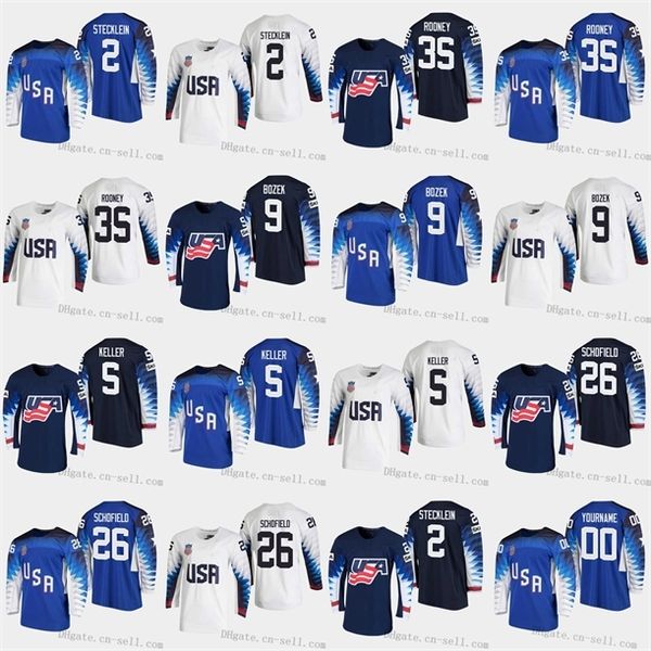 Thr 2019 IIHF Womens World Championship USA TEAM 26 Kendall Coyne 2 Lee Stecklein Rooney Megan Bozek 5 Megan Keller Blank Ice Hockey Jersey