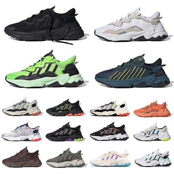 

pride king push ozweego mesh men women casual shoes triple black white taped seams era pack reflective xeno bright cyan pusha t bold orange