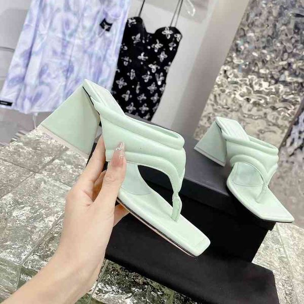 

slippers women's retro leather shoes modern slippers simple summer high heels, Black