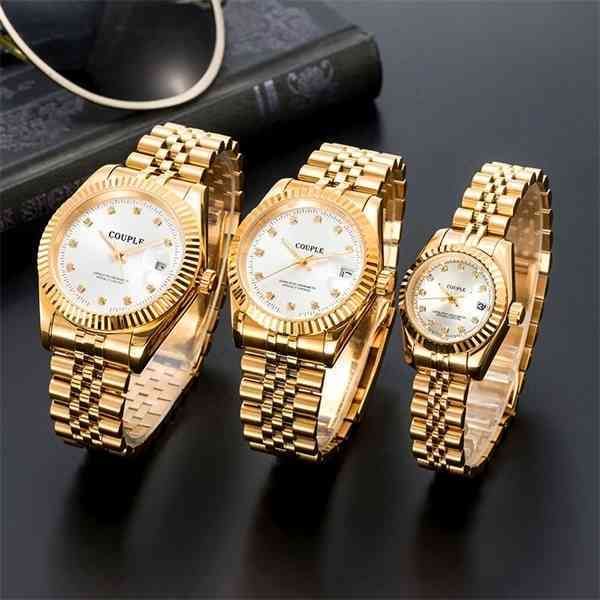 

watches orologio gold di lusso mechanical mens automatic women dress full stainless steel sapphire waterproof luminous couples wristwatches, Slivery;brown