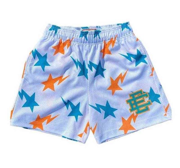 

eric designer emanuel ee sky shorts large basic new york city skyline sweatpants summer gym worko short, White;black