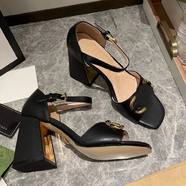 

slides designer heels red bottom sandals for women dressy summer luxury sliders fashion leather high heels chunky white black party banquet