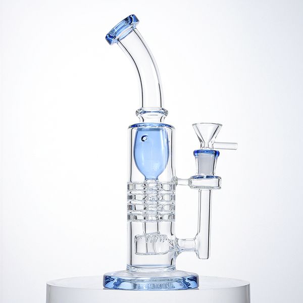 Torus Hookahs Oil Dab Rig Bong de vidrio de agua con barril Cabezal de ducha invertido Perc Plataformas gruesas Bongs Trinquete YQ02