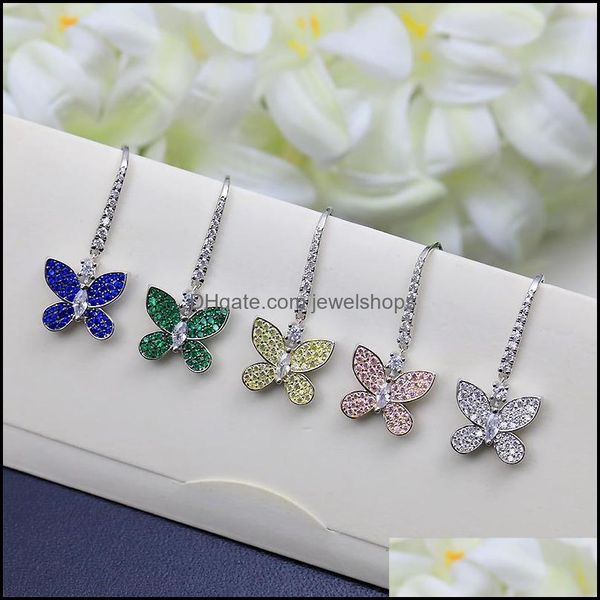 

dangle chandelier earrings jewelry summer pure 925 sterling sier brand butterfly ladies dhj9d, Silver
