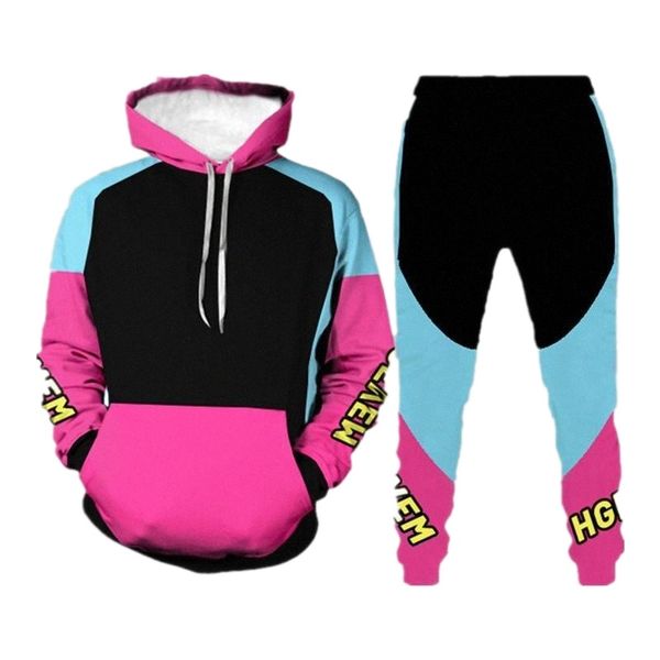 

men's thermal underwear spring and autumn the hooded splicing sports set couple wear 2021 sell like cakes casual l4uj#, Black;white