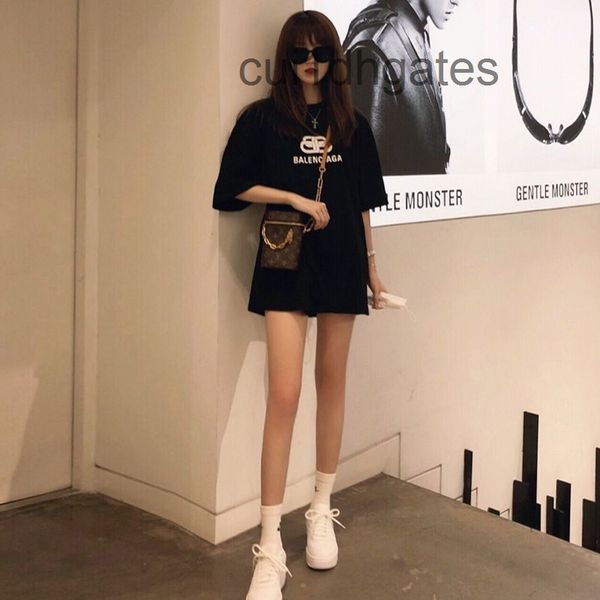 

2022 designer bb t shirt and shirts b home lock pure cotton net red short sleeved t-shirt female 2022 summer n, White