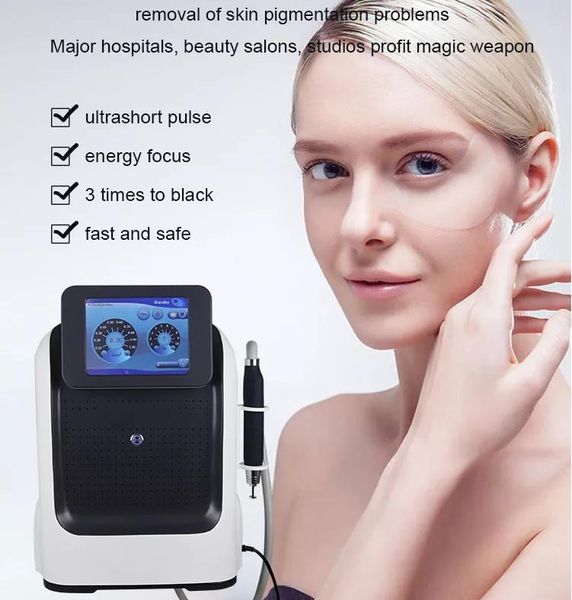 Máquinas de remoção de tatuagem a laser portátil e YAG 532 755 1064 1320 nm Picossegund Picolaser Pigmentation mancha escura Remover tratamento de cicatriz