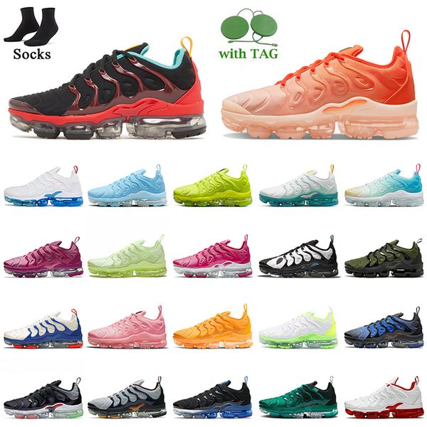

plus tn running shoes stained white university blue since 1972 tennis ball magenta sneakers