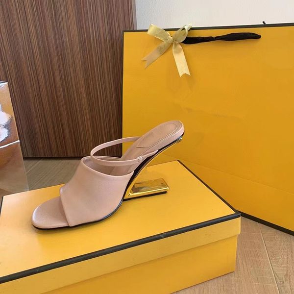 

sandal heel sandals slippers famous designers women womens designer heels oran sandals womans sanda 8cm genuine leather rubber size 35-40 wh, Black