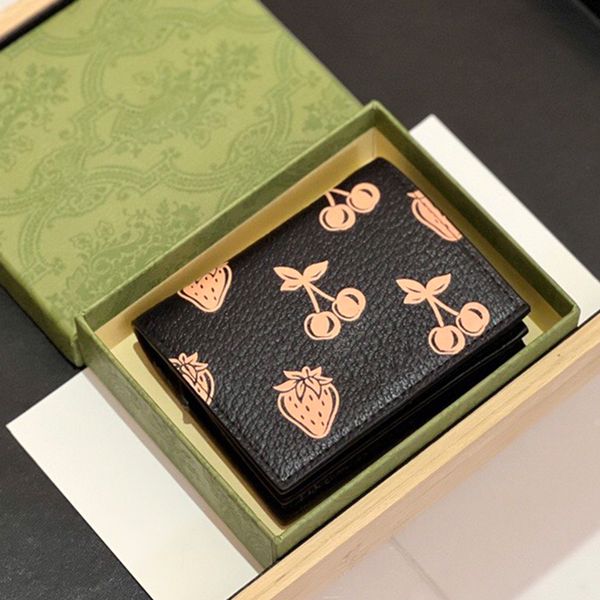 

wallet women designer wallets purses coin purse cardholder womens short clip fashion all-match classic printing card holder, Red;black