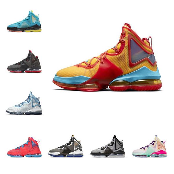 

designer mens basketball shoes retro jam lebron 19 lebrons 19s bred leopard valentines day uniform hook tropical aqua kings men trainers spo