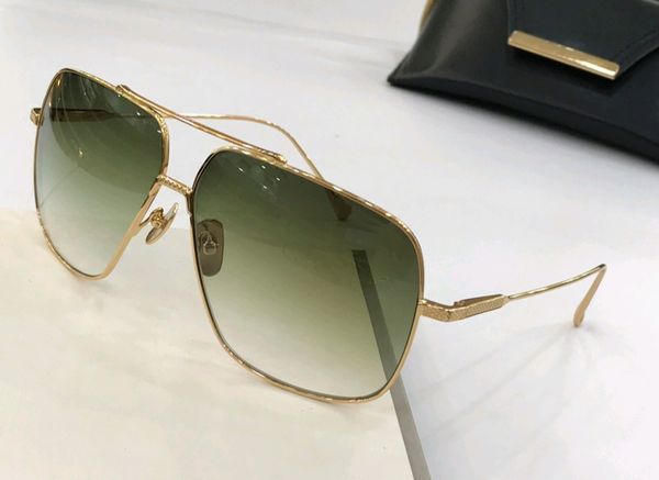 

square pilot sunglasses 005 gold metal/green gradient men sport glasses fashion sun shades with box, White;black