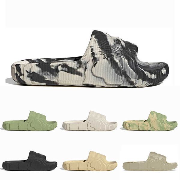 

designer for mens women adilette 22 slides slippers luxury fashion black grey desert sand magic lime men loafers sliders foam rubber sandals