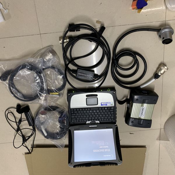 

mb star c3 cables full set with software ssd touchable cf19 used lapdiagnostic tool for cars multi languages ready to use