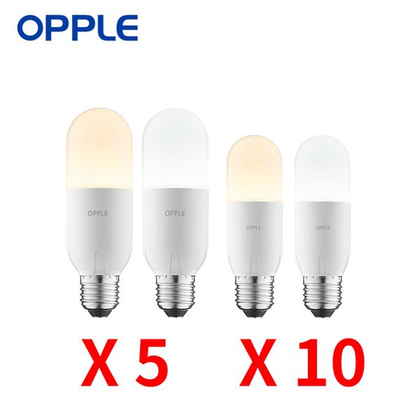 

5Pcs 10Pcs OPPLE LED Bulb E27 EcoMax Stick Lamp 8W 13W 15W Warm White Cool White 3000K 4000K 6500K Energy Saving Bulbs