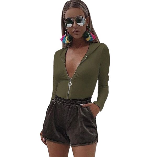 

women's jumpsuits & rompers skinny fitness women hooded bodysuit fashion solid body suit autumn winter long sleeve bodysuits ladies hol, Black;white