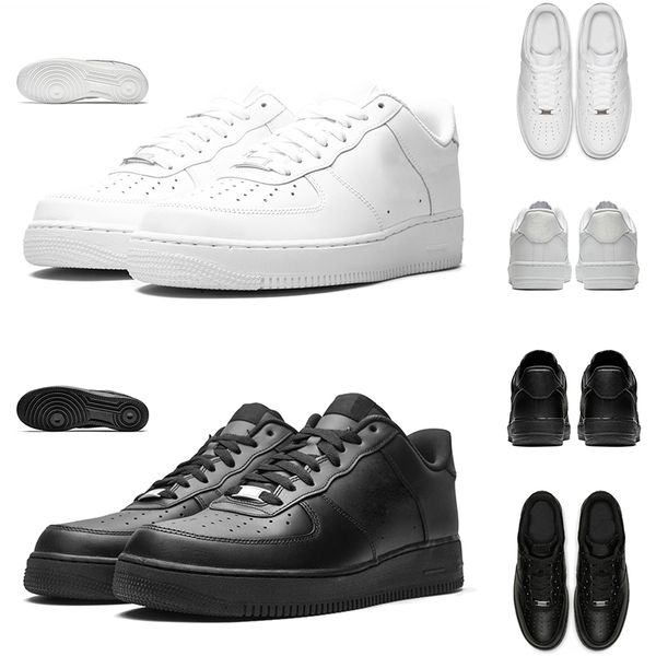 

designer 1 low 07 casual shoes men women classic triple white black mens outdoor sports sneakers platform 36-45